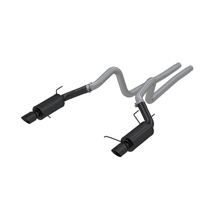 MBRP S7258BLK Cat Back Exhaust System Dual Split Rear Street Version Black For 11-14 Ford Mustang GT 5.0L 11-12 Ford Shelby GT500 MBRP - Truck Part Superstore