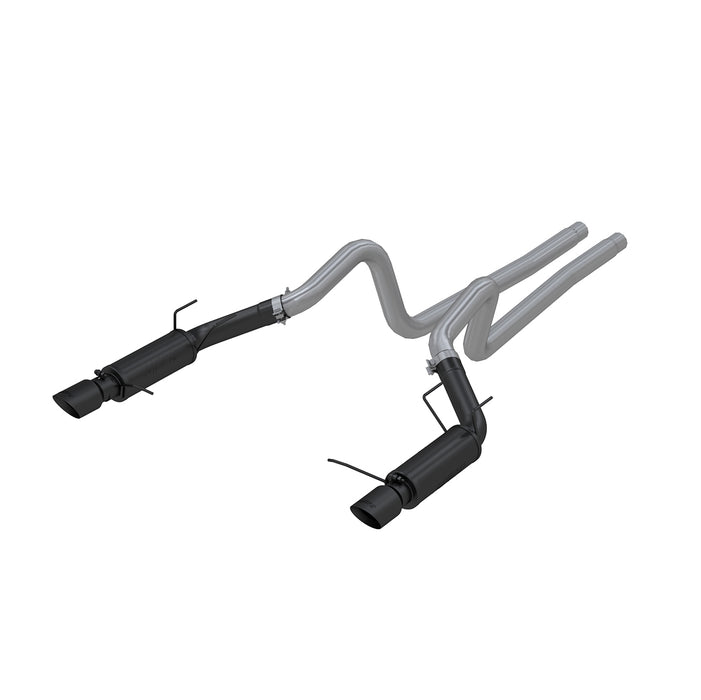 MBRP S7264BLK Cat Back Exhaust System Dual Split Rear Race Version Black For 11-14 Ford Mustang GT 5.0L 11-12 Ford Shelby GT500 MBRP - Truck Part Superstore