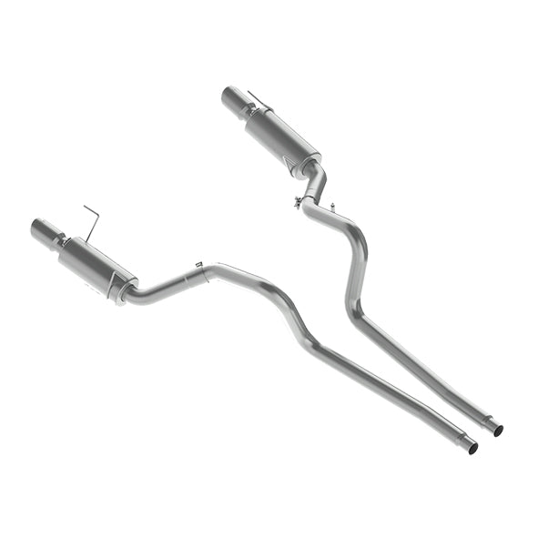 MBRP S7269409 Dual Mufflers Cat Back Exhaust System Dual Split Rear Street Version T304 Stainless Steel 4 Inch Tips For 05-09 Ford Mustang GT 4.6L 07-10 Ford Shelby GT500 MBRP - Truck Part Superstore
