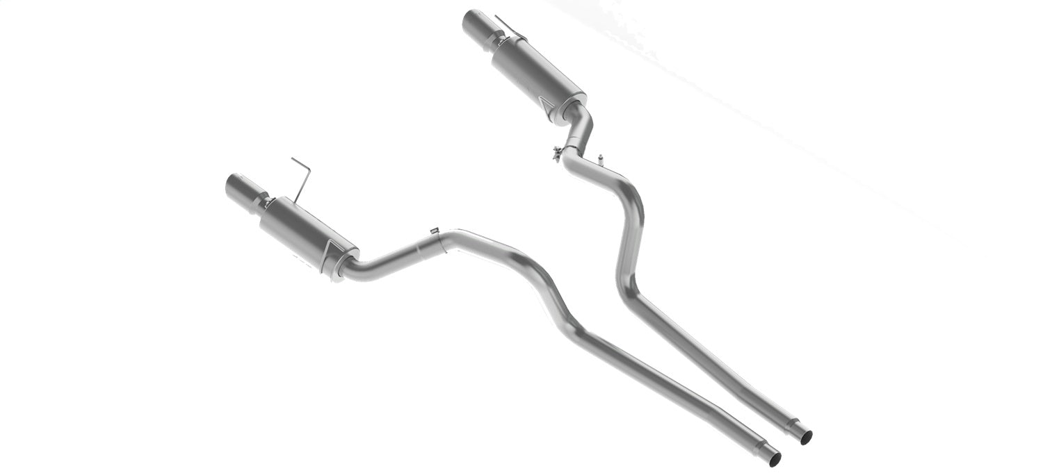 MBRP S7269409 Dual Mufflers Cat Back Exhaust System Dual Split Rear Street Version T304 Stainless Steel 4 Inch Tips For 05-09 Ford Mustang GT 4.6L 07-10 Ford Shelby GT500 MBRP - Truck Part Superstore