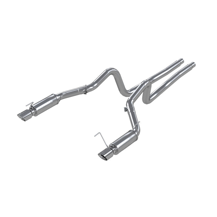 MBRP S7270AL Dual Mufflers Cat Back Exhaust System Dual Split Rear Street Version 4 Inch Tips For 05-09 Ford Mustang GT 4.6L 07-10 Ford Shelby GT500 MBRP - Truck Part Superstore