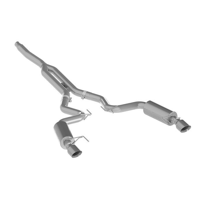 MBRP S7274409 3 Inch Cat Back Exhaust System For 15-22 Ford Mustang 2.3 EcoBoost and 19-22 Ford Mustang 2.3L EcoBoost No Convertible Dual Split Rear Street Version 4.5 Inch Tips T409 Stainless Steel MBRP - Truck Part Superstore