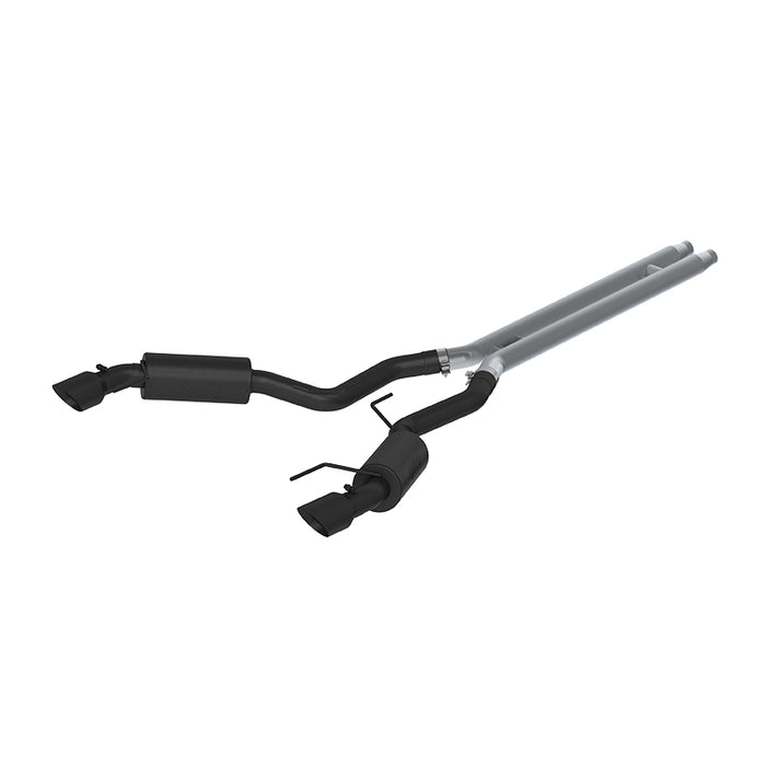 MBRP S7277BLK 3 Inch Cat Back Exhaust System For 15-17 Ford Mustang GT 5.0 Coupe Dual Split Rear Street Version 4.5 Inch Tips Black Coated MBRP - Truck Part Superstore