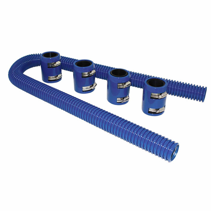 SpeedFx 6361 Blue Stainless Steel 1-5/8 In Dia 48 In Length Includes One Stainless Steel Hose - Truck Part Superstore