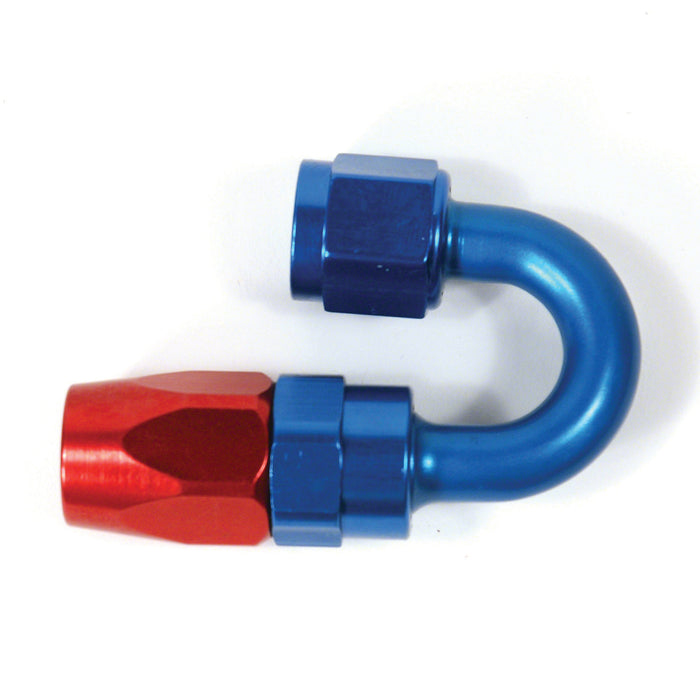 SpeedFx 520680 Full Swivel; -6AN Hose; 180 Degree; Anodized; Red/ Blue; Aluminum; Single - Truck Part Superstore