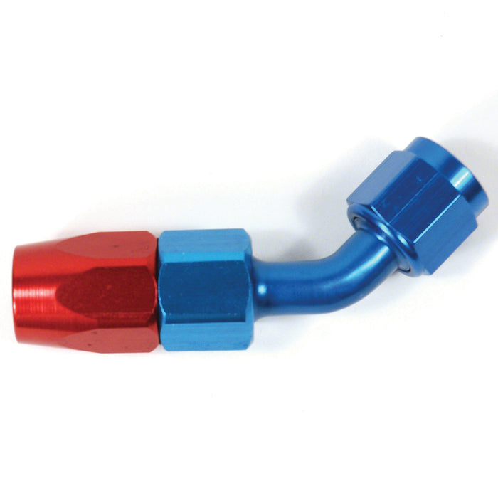 SpeedFx 511245 Full Swivel; -12AN; 45 Degree; Anodized; Red/ Blue; Aluminum; Single - Truck Part Superstore