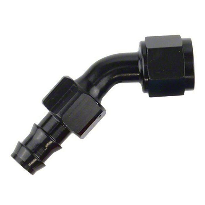 SpeedFx 520845BK Full Swivel; Push On; -8AN; 45 Degree; Anodized; Black; Aluminum; Single - Truck Part Superstore