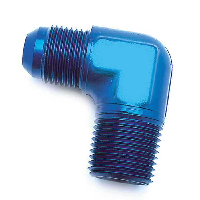 SpeedFx 560322 -3AN x 1/8 NPTF 90 Degree Flare; Anodized Aluminum; Blue; Single - Truck Part Superstore