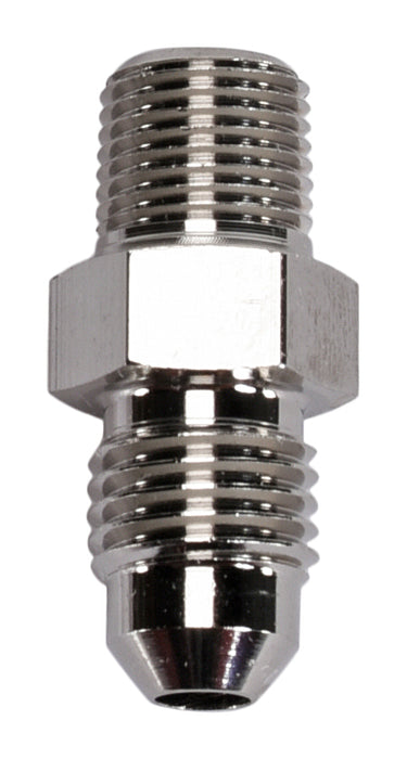 SpeedFx 560416E Straight; -4AN x 1/8 NPTF; Electro+ Nickel Plated Aluminum; Single - Truck Part Superstore