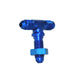 SpeedFx 560434 Bulkhead Tee; 180 Degree; -4AN; Anodized; Blue; Aluminum; Single - Truck Part Superstore