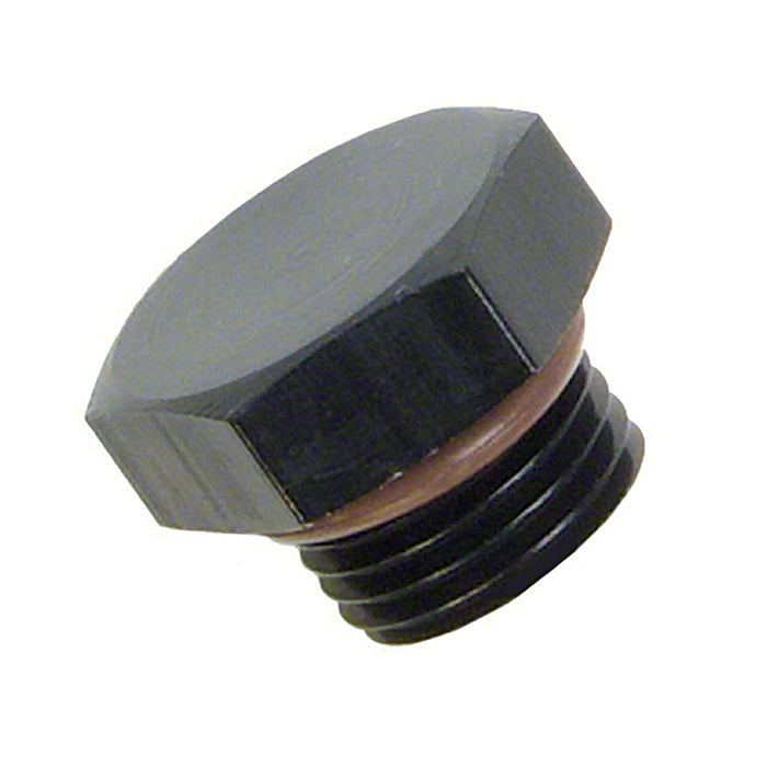 SpeedFx 561214BK Pipe Plug Fitting; -12AN; Anodized; Black; Aluminum; Single - Truck Part Superstore