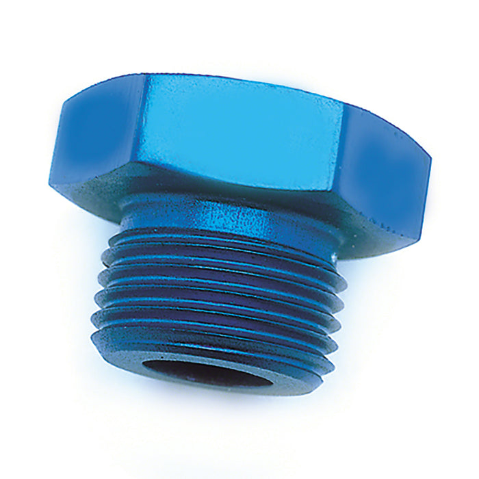 SpeedFx 560313 Pipe Plug Fitting; -3AN; Anodized; Blue; Aluminum; Single - Truck Part Superstore