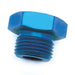 SpeedFx 561614 Pipe Plug Fitting; -16AN; Anodized; Blue; Aluminum; Single - Truck Part Superstore