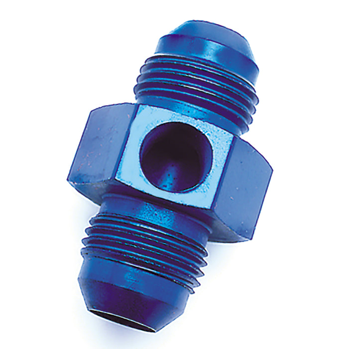 SpeedFx 560668 -6AN Flare Union With 1/8 Inch NPTF Port; Anodized Aluminum; Blue; Single - Truck Part Superstore