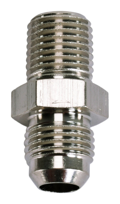 SpeedFx 560676E Straight; -6AN x 1/4 NPTF; Electro+ Nickel Plated Aluminum; Single - Truck Part Superstore