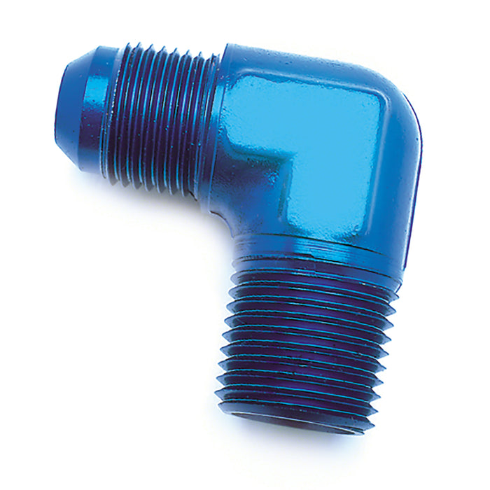 SpeedFx 560682 90 Degree Flare; -6AN x 1/4 NPTF; Blue; Anodized Aluminum; Single - Truck Part Superstore