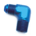 SpeedFx 560892 -8AN x 1/2 NPTF 90 Degree Flare; Anodized Aluminum; Blue; Single - Truck Part Superstore