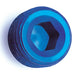 SpeedFx 561204 Pipe Plug Fitting; Allen Socket; 1/8 Inch; Blue; Anodized Aluminum - Truck Part Superstore
