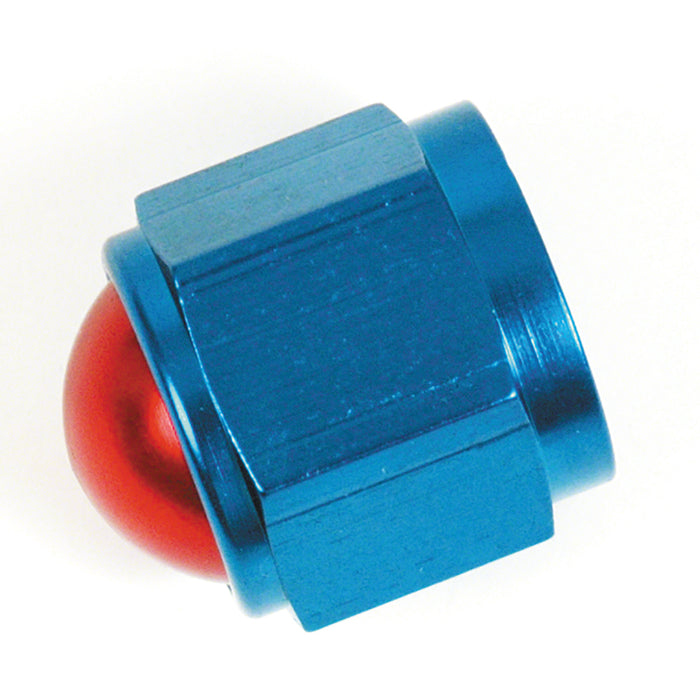 SpeedFx 561629 Flare Cap; -16AN; Anodized; Red/ Blue; Aluminum; Single - Truck Part Superstore