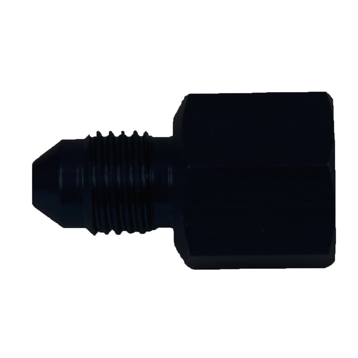 SpeedFx 568620BK -8AN Female to -6AN Male Reducer; Black; Anodized Aluminum; Single - Truck Part Superstore