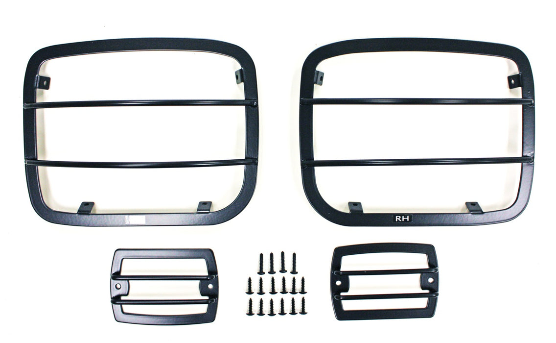 Smittybilt 5659 Euro Head Light Guards 87-95 Wrangler YJ Black 4 Piece Smittybilt - Truck Part Superstore