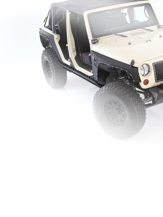 Smittybilt 76890 XRC Rock Sliders 07-18 Wrangler JK 2DR No Step Black Textured Smittybilt - Truck Part Superstore