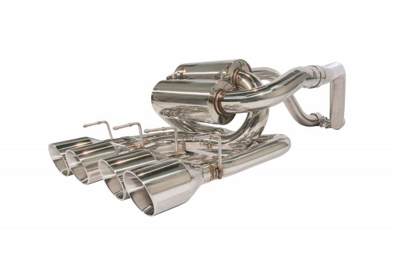 Pypes Performance Exhaust SCC61VS Axle Back Exhaust Split Rear Quad Exit Tailpipe 2.5 in Hardware/Violators Muffler/Quad 4 in Polished Tips Included Natural Finish 304 Stainless Steel Pypes Exhaust - Truck Part Superstore