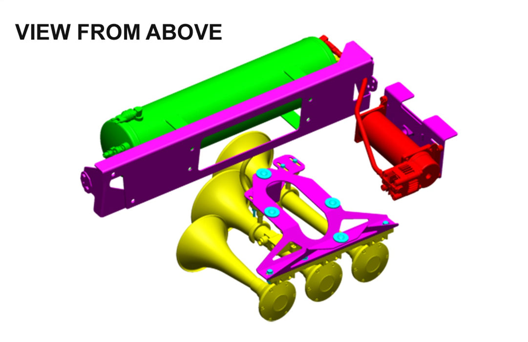 Kleinn Automotive Air Horns SDKIT17-230STL Train Horn And Onboard Air System w/Horn - Truck Part Superstore