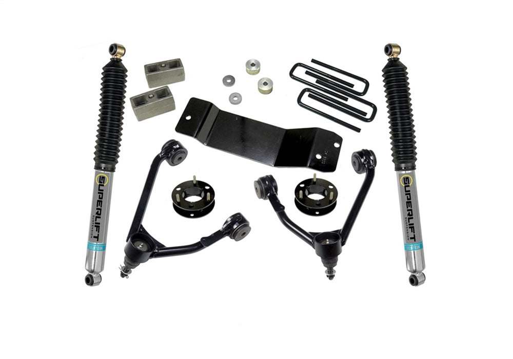 Superlift 3600B 3.5in. Upper CtrlArmKit-14-18(19OldBody)GM1500 4WDwOE Al or SS CtrlArms wBilRrSh - Truck Part Superstore