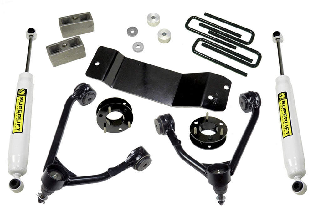 Superlift 3600 3.5in. Upper CtrlArmKit-14-18(19OldBody)GM1500 4WDwOE Al or SS CtrlArms wSL RrSh - Truck Part Superstore
