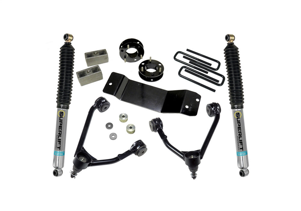 Superlift 3700B 3.5in. Upper Ctrl Arm Kit-07-16 GM 1500 4WD w OE Cast Stl Ctrl Arms w Bil Rr Shc - Truck Part Superstore