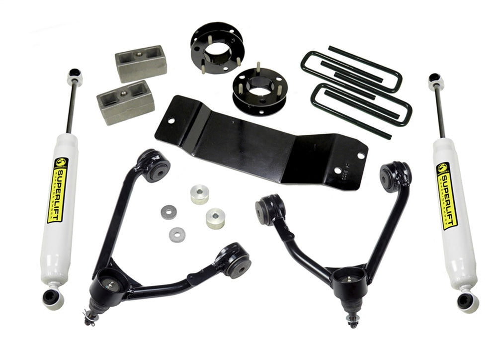 Superlift 3700 3.5in. Upper Ctrl Arm Kit-07-16 GM 1500 4WD w OE Cast Stl Ctrl Arms w SL Rr Shoc - Truck Part Superstore