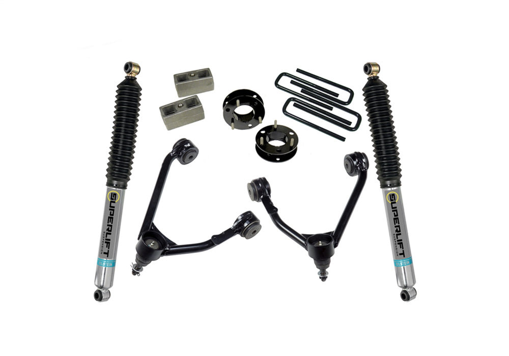 Superlift 3800B 3.5in. Upper Ctrl Arm Kit-14-18 GM 1500 2WD w OE Al or SS Ctrl Arms w Bil Rr Shc - Truck Part Superstore