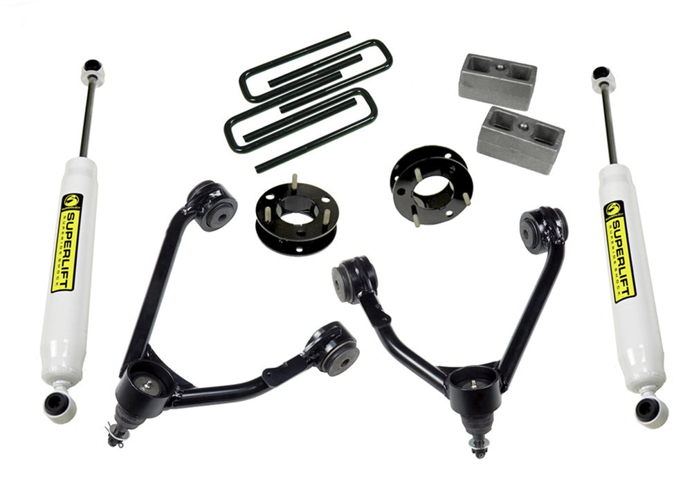 Superlift 3850 3.5in. Upper Ctrl Arm Kit-07-16 GM 1500 2WD w OE Cast Stl Ctrl Arms w SL Rr Shck - Truck Part Superstore