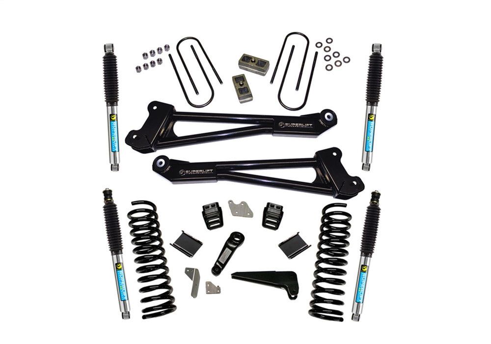 Superlift K144B 4in. Lift Kit-13-18 Ram 3500 4WD-Diesel-Replacmnt Radius Arms w/Bilstein Shocks - Truck Part Superstore