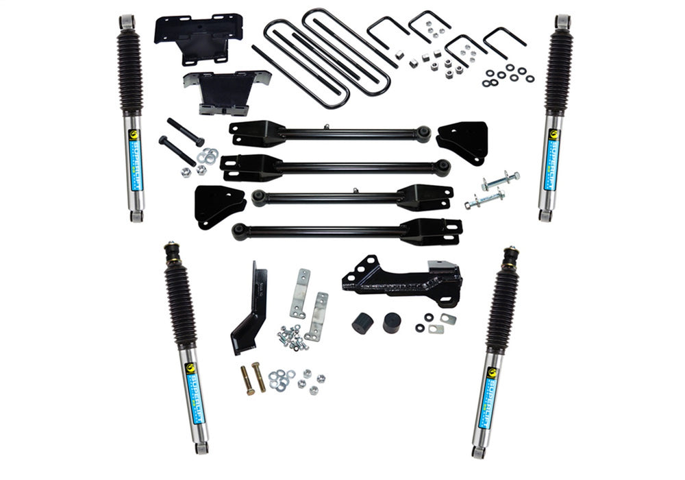Superlift K166B 4in. 4-Link Lift Kit-17-22 F-250/F-350 4WD-Diesel-w/Bilstein Shocks - Truck Part Superstore
