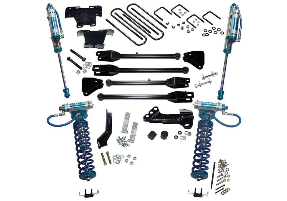 Superlift K166KG 4in. King Ed 4-Link Lift Kit-17-22 F250/350 4WD w King Frt Clvrs/Res Rr Shcks - Truck Part Superstore