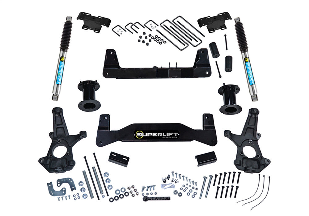 Superlift K180B 6.5in. Lift Kit-07-16 Silv/Sierra 1500 2WD w Cast Steel Ctrl Arms w Bil Rr Shock - Truck Part Superstore
