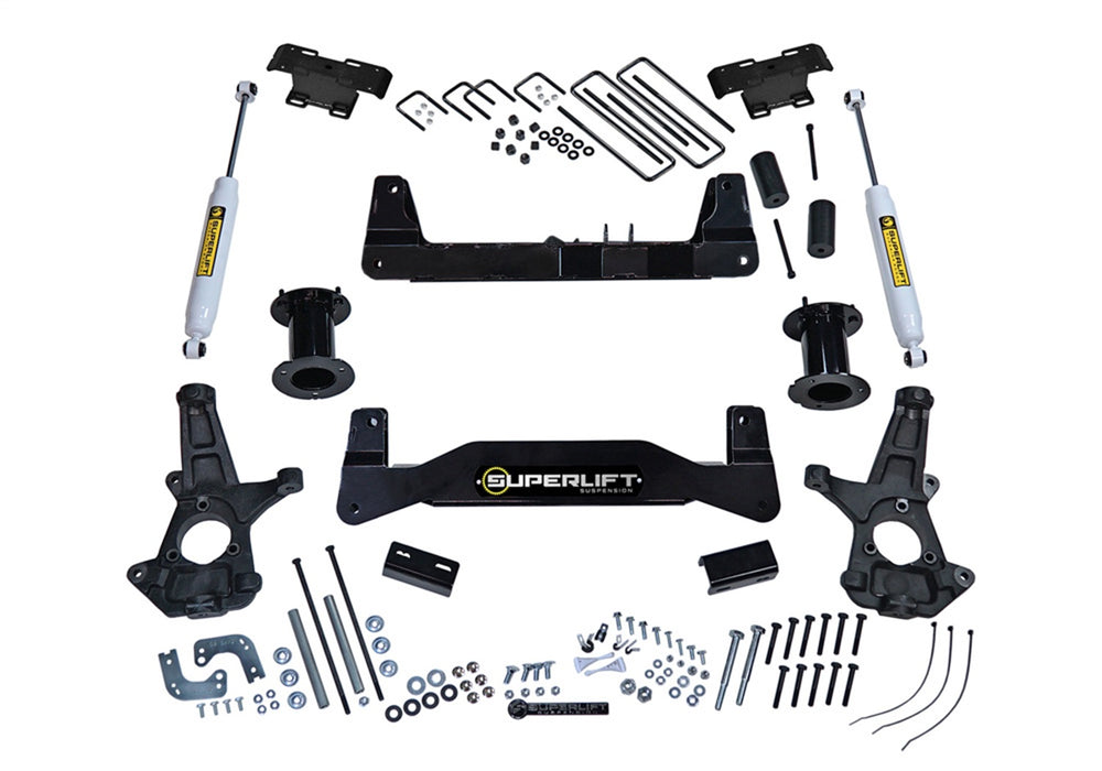 Superlift K180 6.5in. Lift Kit-07-16 Silv/Sierra 1500 2WD w Cast Steel Ctrl Arms w SL Rr Shocks - Truck Part Superstore