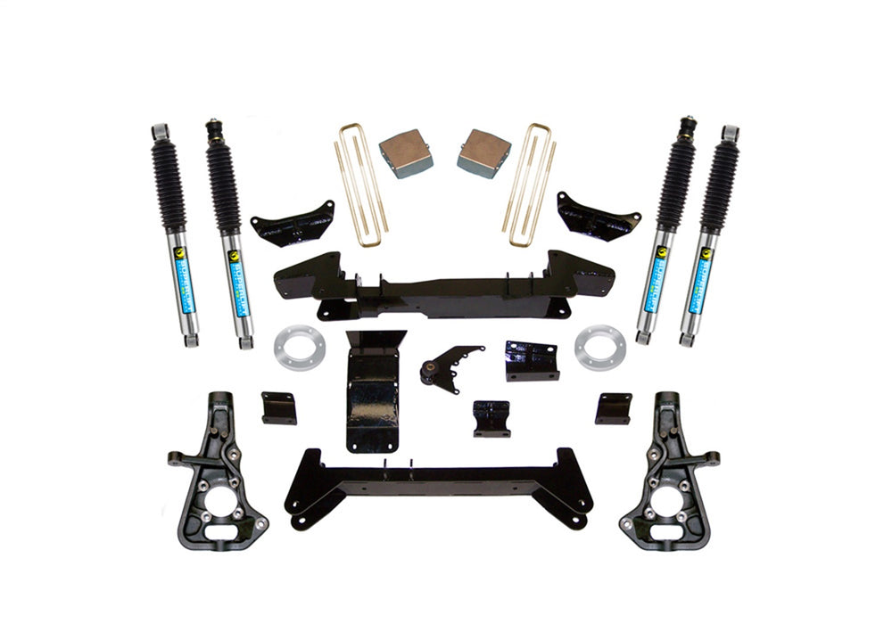 Superlift K860B 6in. Lift Kit-01-10 Silv/Sierra 2500HD/3500HD 4WD-Knuckle Kit w/Bil Shocks - Truck Part Superstore
