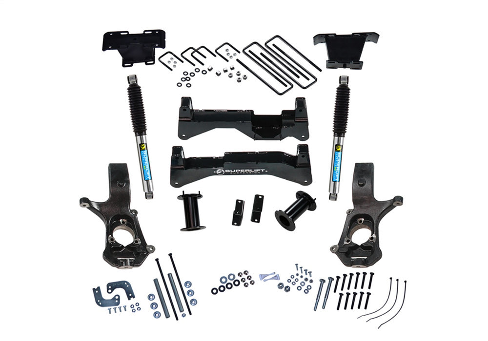 Superlift K894B 8in. Lift Kit-07-16 Silv/Sierra 1500 2WD w Cast Steel Ctrl Arms wBil Rear Shocks - Truck Part Superstore