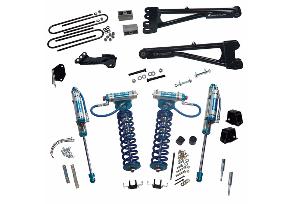Superlift K975KG 4in. Lift Kit-05-07 F250/F350 4WD w Rep Radius Arms/King Clvrs/King Rr Shocks - Truck Part Superstore