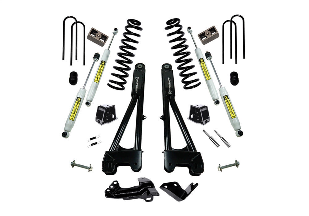 Superlift K975 4in. Lift Kit-05-07 F250/F350 4WD-Dsl w/Replacement Radius Arms w/SL Shocks - Truck Part Superstore