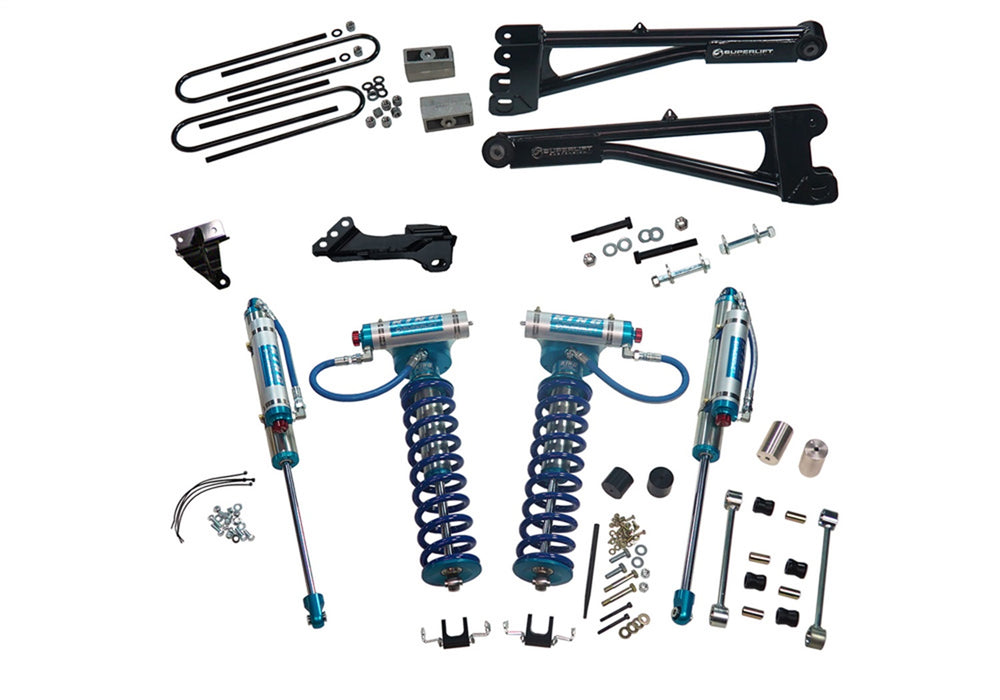 Superlift K981KG 4in. Lift Kit-08-10 F250/F350 4WD w Rep Radius Arms/King Clvrs/King Rr Shocks - Truck Part Superstore