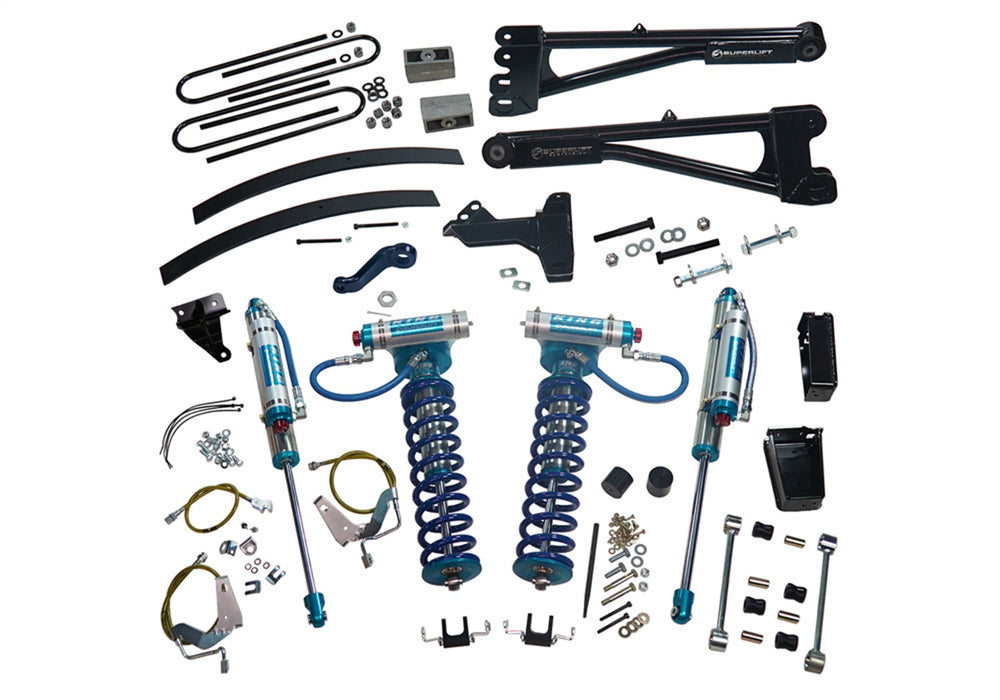 Superlift K983KG 6in. Lift Kit-08-10 F250/F350 4WD w Rep Radius Arms/King Clvrs/King Rr Shocks - Truck Part Superstore