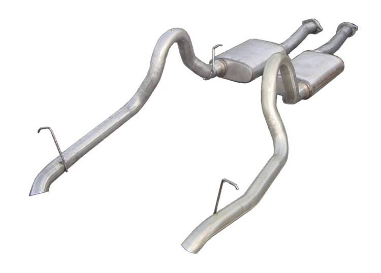 Pypes Performance Exhaust SFM10V Cat Back Exhaust System 87-93 Mustang GT Split Rear Dual Exit 2.5 in Intermediate And Tail Pipe Hardware/Violator Muffler/Turndown Tails Incl w/o Tip Pypes Exhaust - Truck Part Superstore