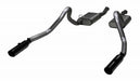 Pypes Performance Exhaust SFM27VB Cat Back Exhaust System 99-04 Mustang GT Split Rear Dual Exit 2.5 in Intermediate And Tail Pipe Hardware/Violator Muffler/3.5 in Black Tips Incl Natural Finish 409 Stainless Steel Pypes Exhaust - Truck Part Superstore