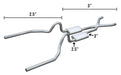 Pypes Performance Exhaust SFM34R 71-73 Mustang Crossmember Back Hybrid Exhaust Race Pro Muffler 3-2.5 Inch W/ X Pipe Pypes Exhaust - Truck Part Superstore