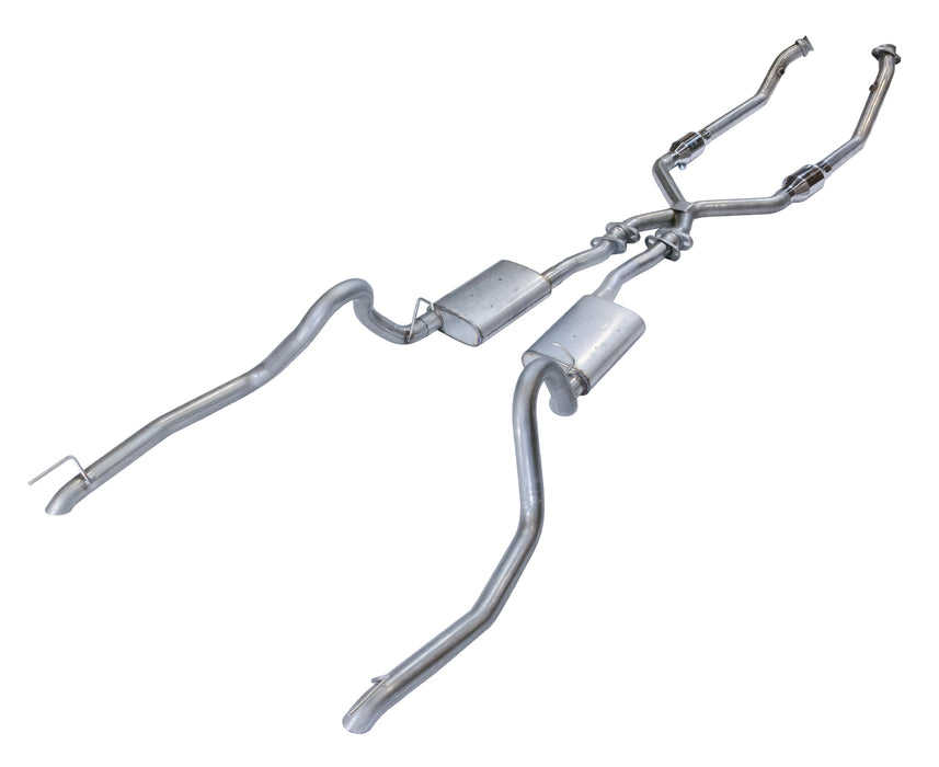 Pypes Performance Exhaust SFM53 Cat Back Exhaust System 98-04 Mustang V6 Split Rear Dual Exit 2.5 in Intermediate And Tail Pipe Hardware/Street Pro Muffler Incl Tip Not Incl Natural Finish 409 Stainless Steel Pypes Exhaust - Truck Part Superstore