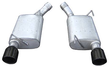 Pypes Performance Exhaust SFM60VB Violator Series Axle Back Muffler System 05-10 Mustang GT and Shelby Split Rear Dual Exit 2.5 in Intermediate Pipe Hardware/4 in Black Tips Incl Natural Finish 409 Stainless Steel Pypes Exhaust - Truck Part Superstore